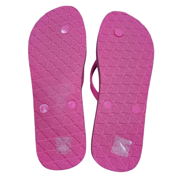 Roxy Starfish V Pink/Gray Leopard Logo Flip Flops NWOT - Picture 6 of 12